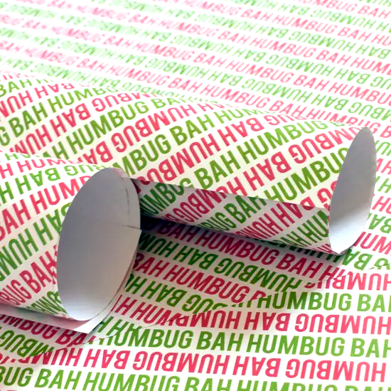 SMARTY PANTS PAPER BAH HUMBUG GIFT WRAP SHEET