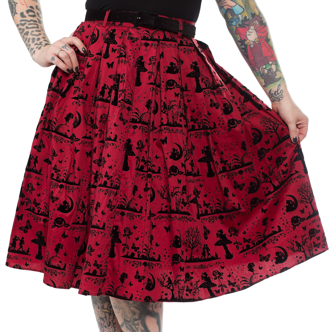 HELL BUNNY ANDERSON SKIRT RED