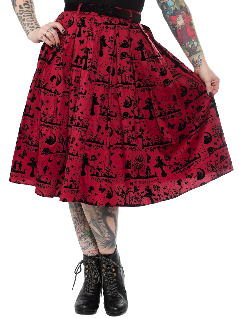 HELL BUNNY ANDERSON SKIRT RED