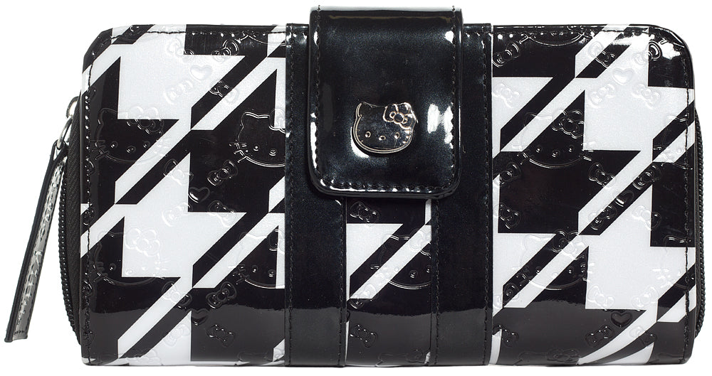 HELLO KITTY HOUNDSTOOTH EMBOSSED WALLET