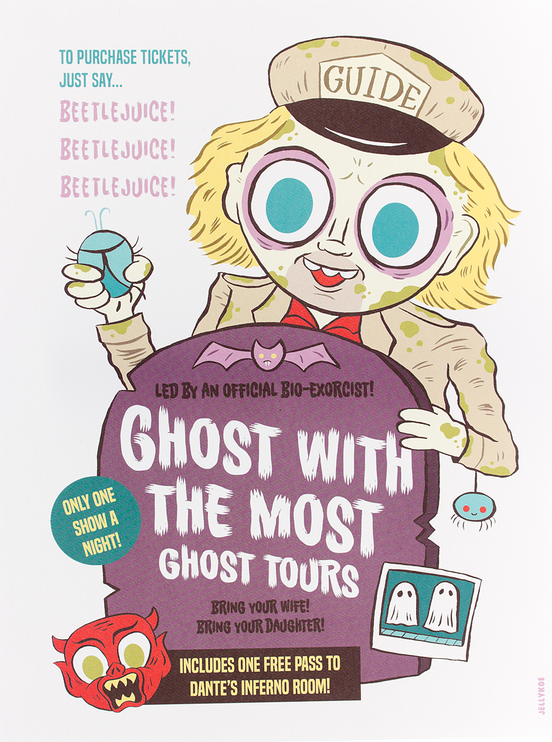 JELLYKOE GHOST WITH THE MOST TOURS PRINT