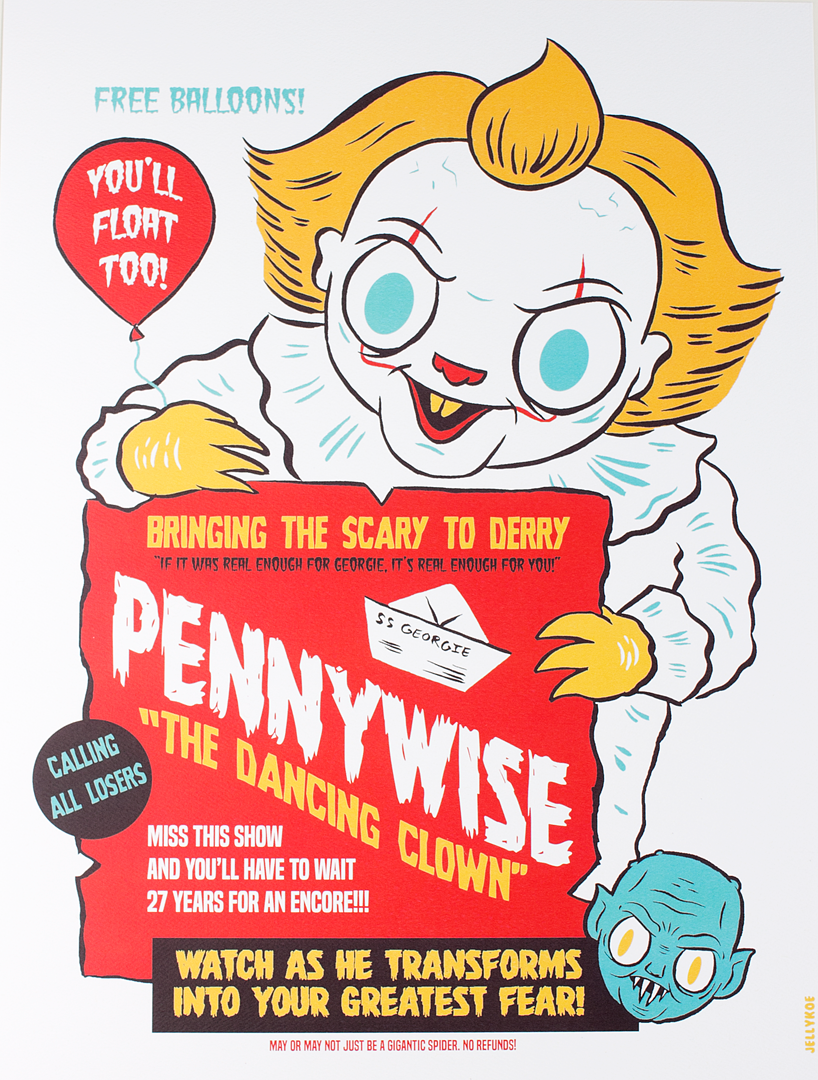 JELLYKOE PENNYWISE THE CLOWN PRINT