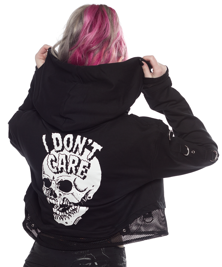 KILLSTAR DON'T CARE CROPPED HOODIE