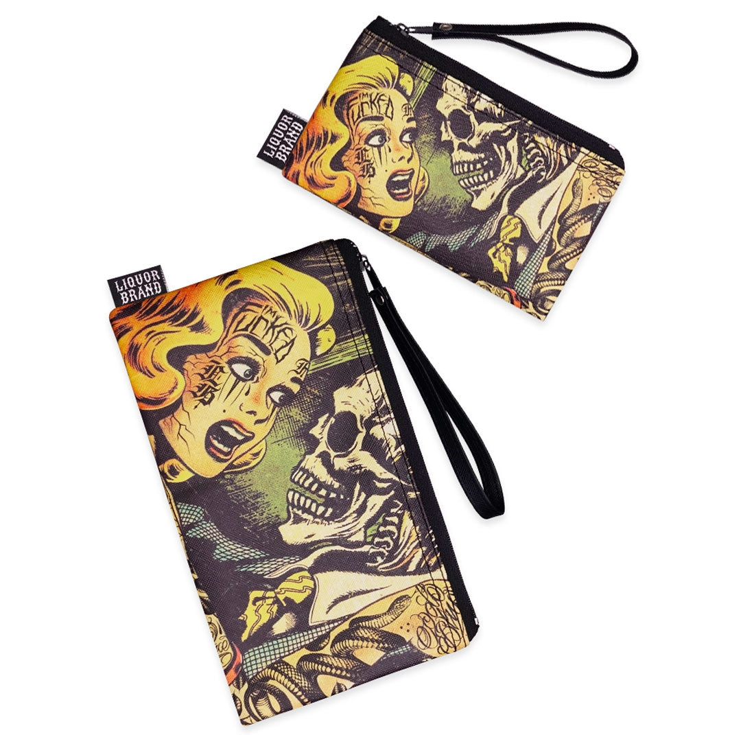 LIQUORBRAND HORROR POUCH AND COIN PURSE SET