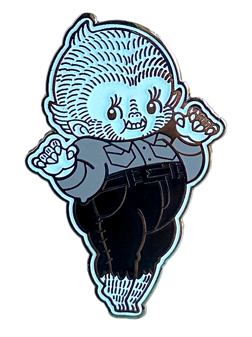 STACEY MARTIN TATTOOS LONNIE THE WEE MONSTER BABE ENAMEL PIN
