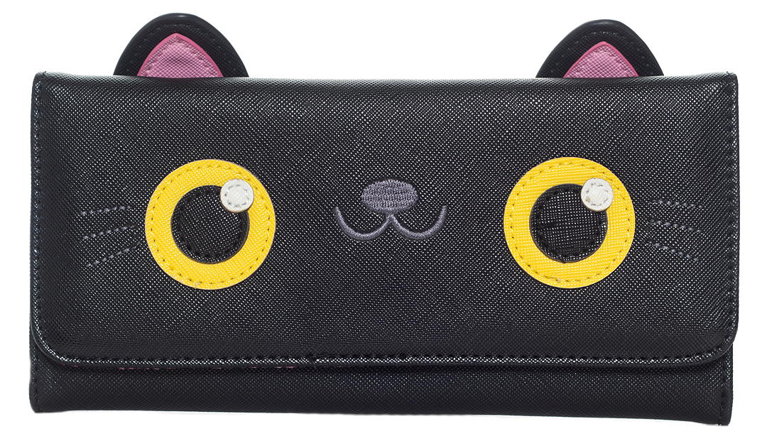 LOUNGEFLY CAT FACE TRIFOLD WALLET