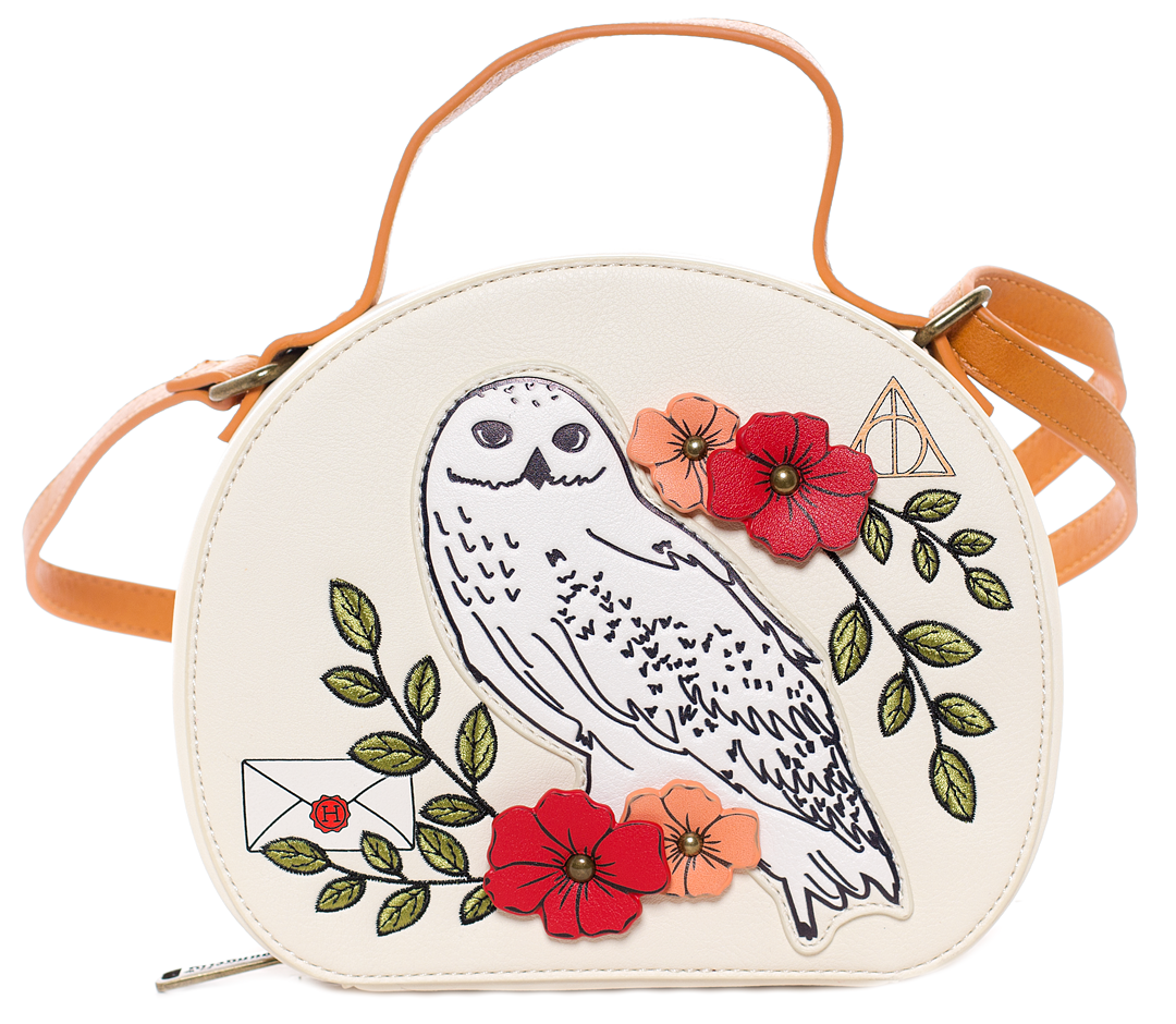LOUNGEFLY HARRY POTTER HEDWIG FLORAL CROSSBODY PURSE