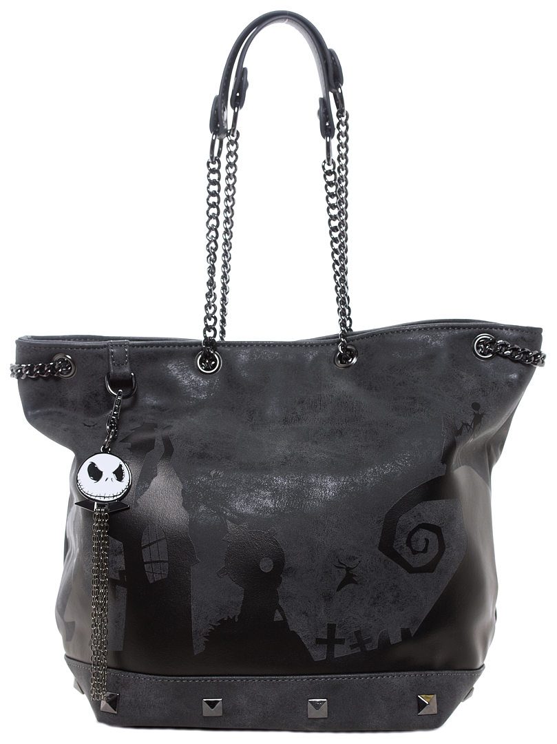 LOUNGEFLY NIGHTMARE BEFORE CHRISTMAS HALLOWEEN TOWN PURSE