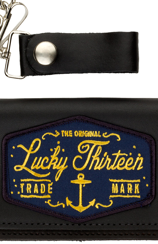LUCKY 13 BLACK ANCHOR PATCH WALLET