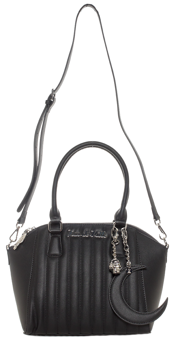 Mini Lady Vamp Tote in Matte Black by Lux De Ville (with crossbody strap)