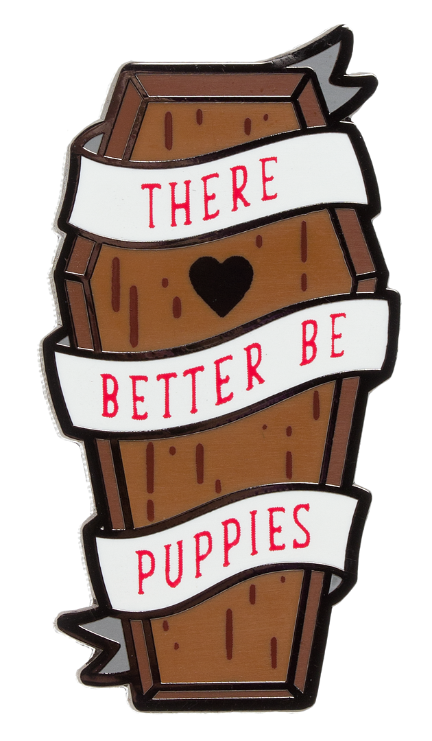 LUXCUPS CREATIVE BETTER BE PUPPIES ENAMEL PIN
