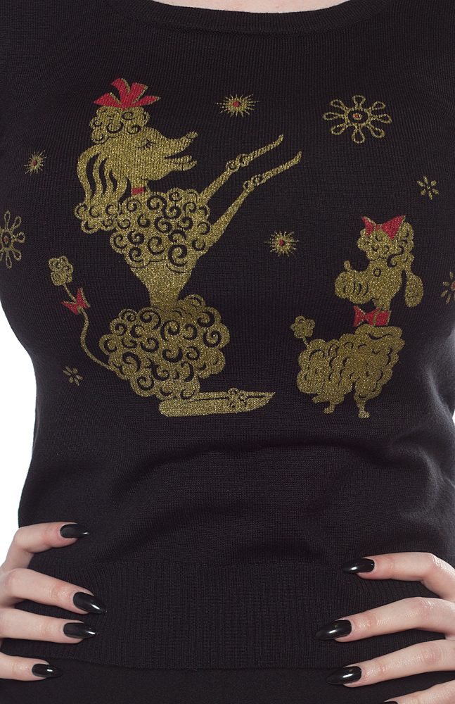 MISCHIEF MADE PLAYING POODLES SWEATER