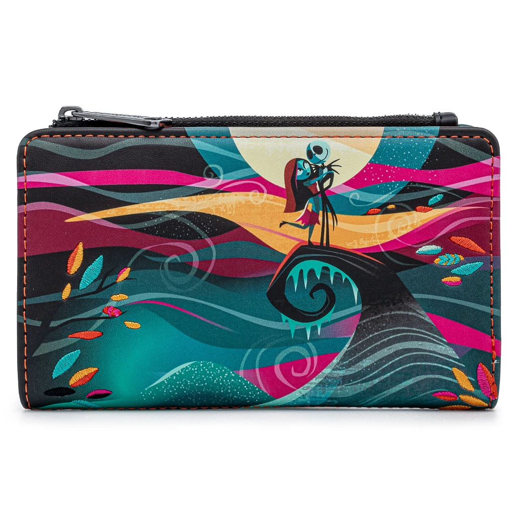 LOUNGEFLY DISNEY NIGHTMARE BEFORE CHRISTMAS SIMPLY MEANT TO BE FLAP WALLET