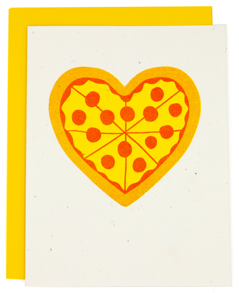 THESE ARE THINGS PIZZA MY HEART GREETING CARD