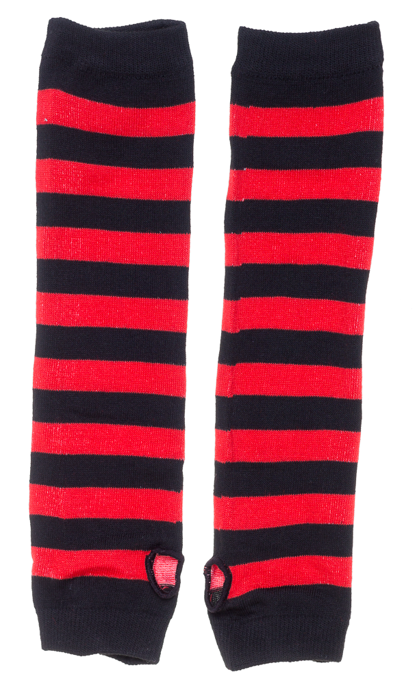 POIZEN INDUSTRIES STRIPED ARMWARMERS BLK/RED
