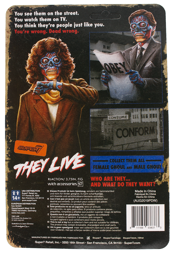 REACTION: THEY LIVE MALE GHOUL ACTION FIGURE
