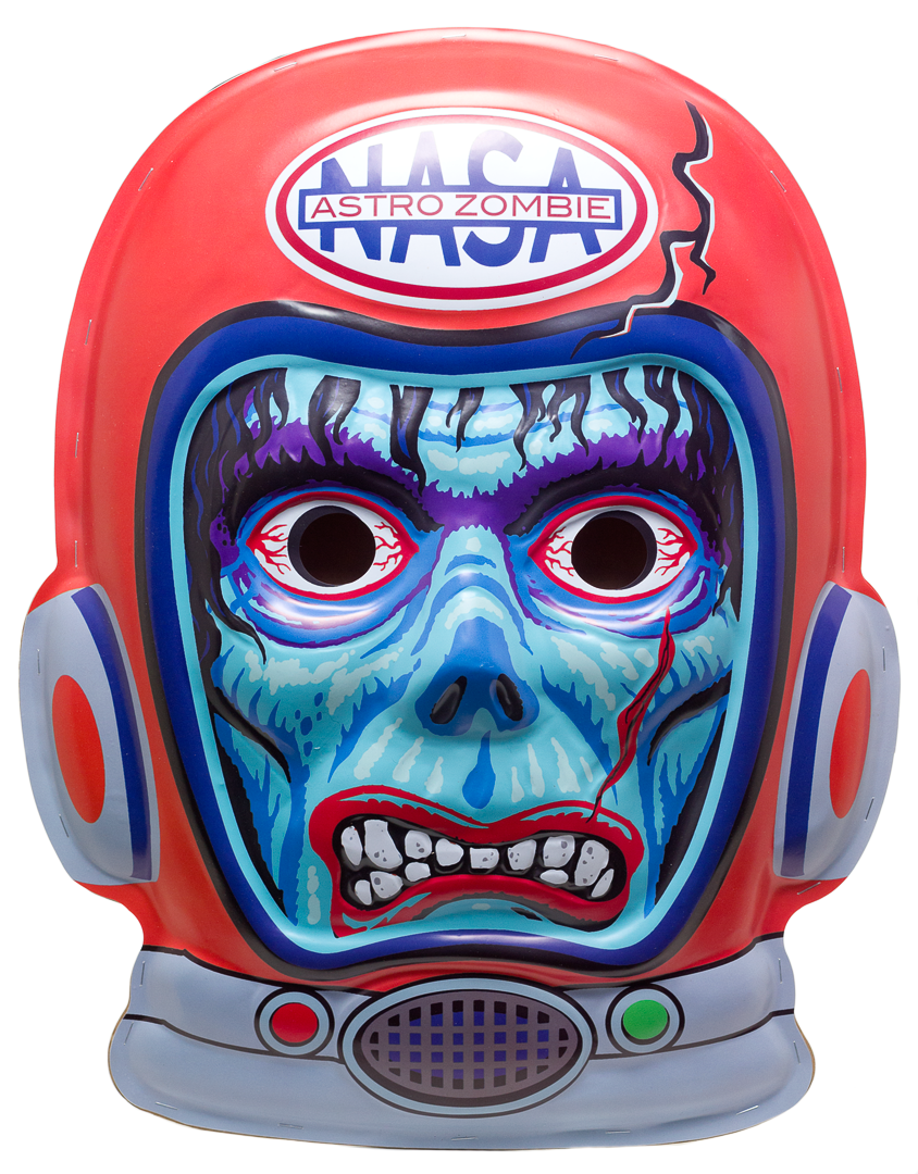 LARGE DEEP SPACE ASTRO ZOMBIE VAC-TASTIC PLASTIC MASK WALL DECOR