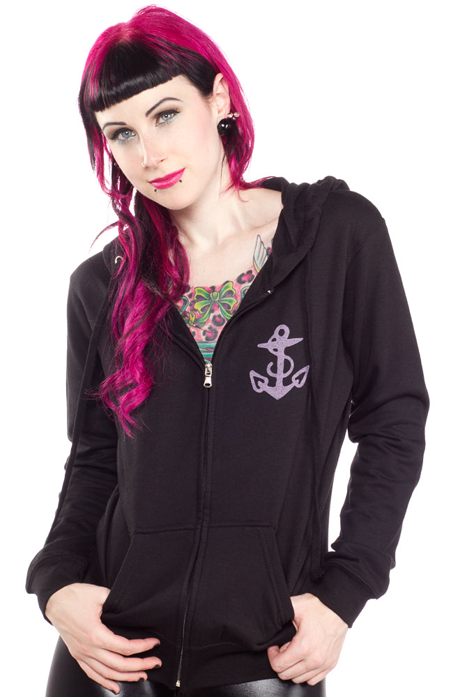 SAILOR JERRY GALS ROPED HOODIE