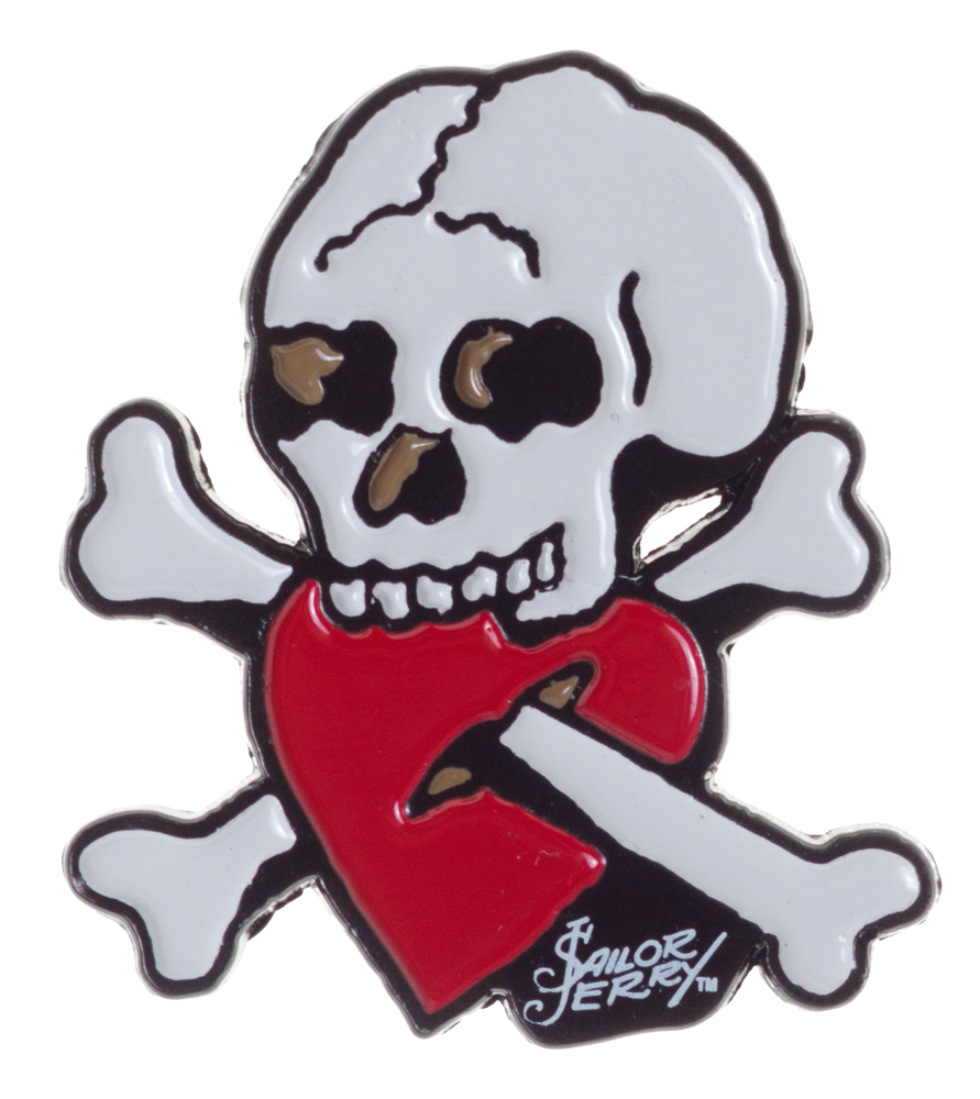 SAILOR JERRY CROSSED UP ENAMEL PIN