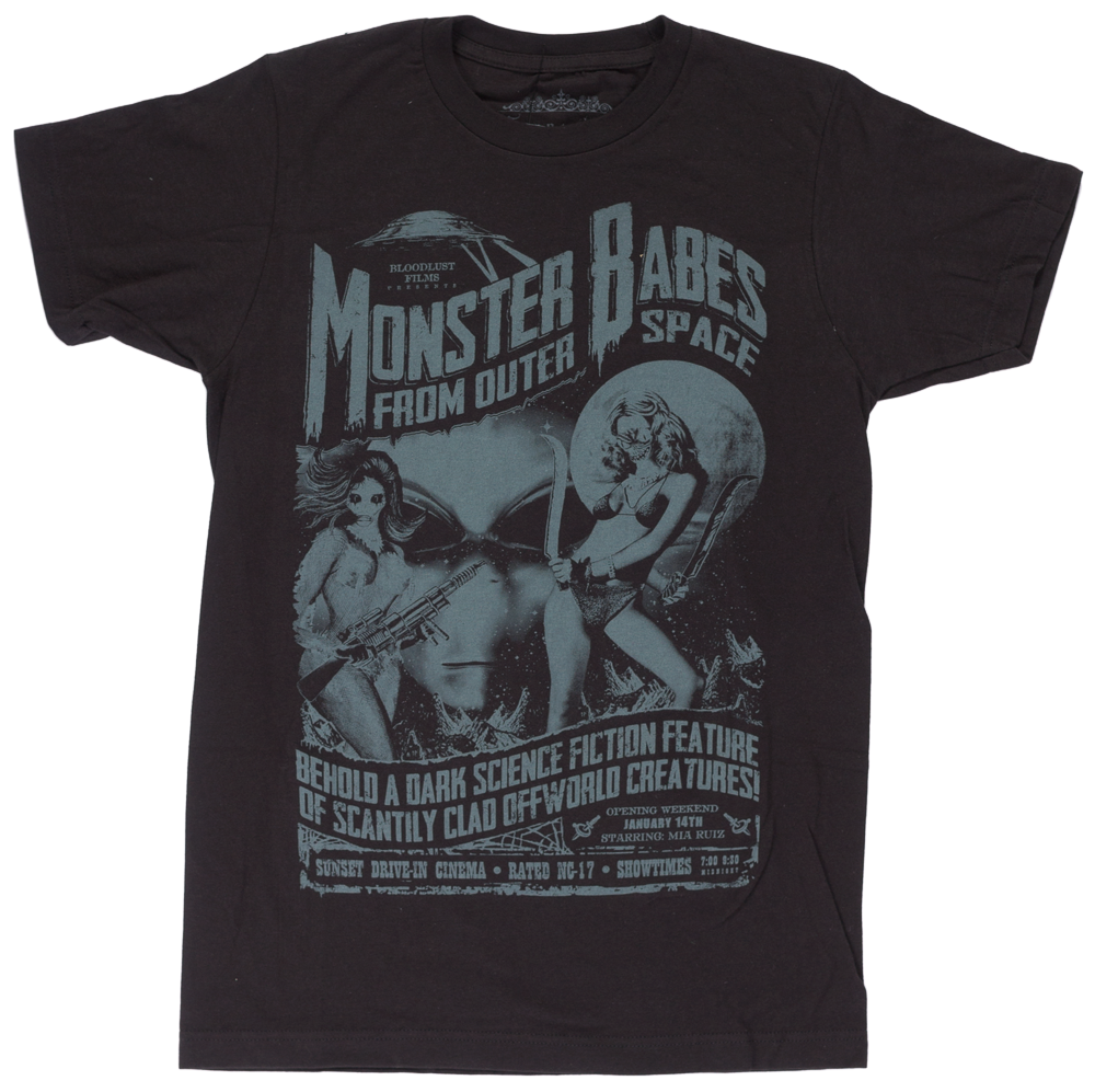 SERPENTINE MONSTER BABES FROM OUTER SPACE T SHIRT