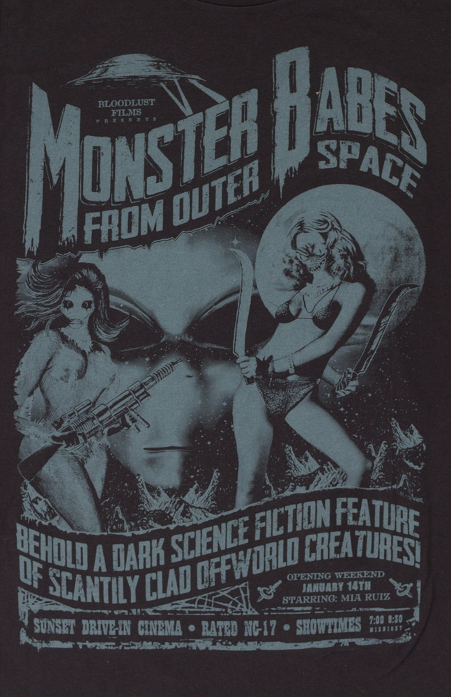 SERPENTINE MONSTER BABES FROM OUTER SPACE T SHIRT