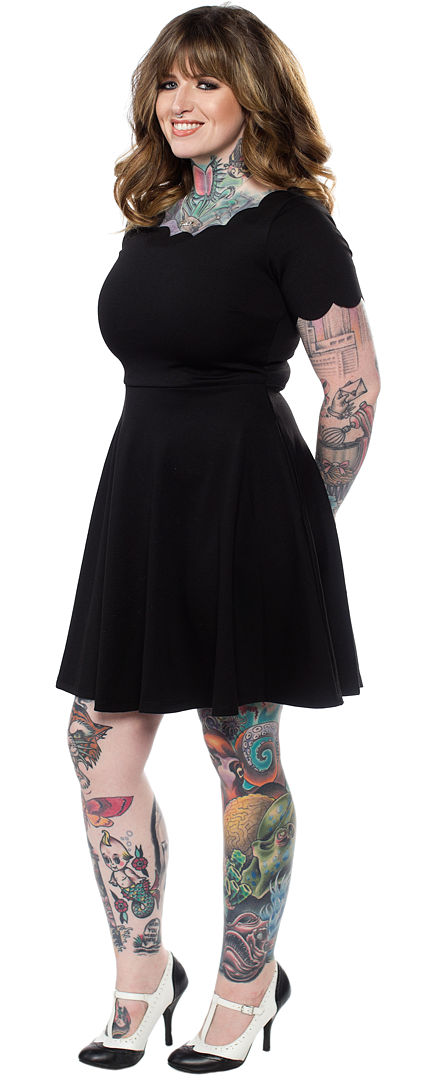 SMAK PARLOUR CHARMED FIT AND FLARE DRESS BLK