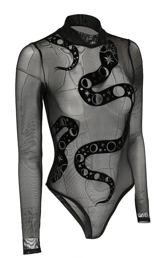 Untamed Mesh Bodysuit - Snakeskin