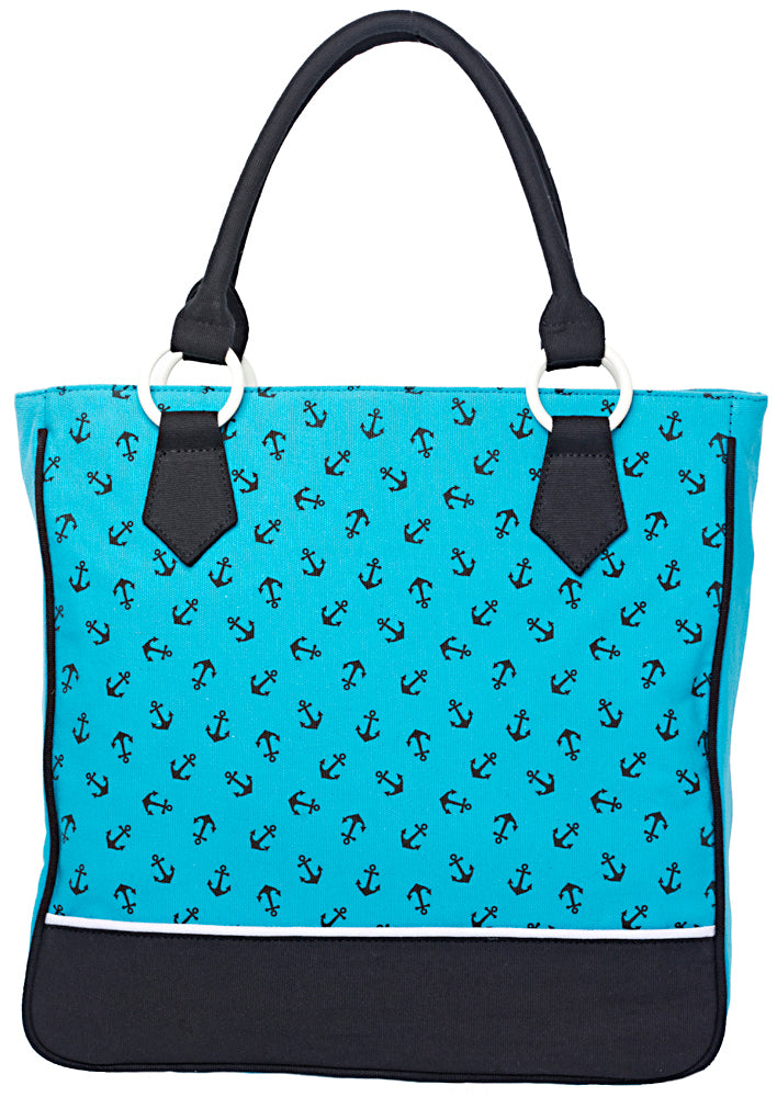 SOURPUSS ANCHOR PATTERN TOTE BAG --- RETIRED 11/413/15 ---