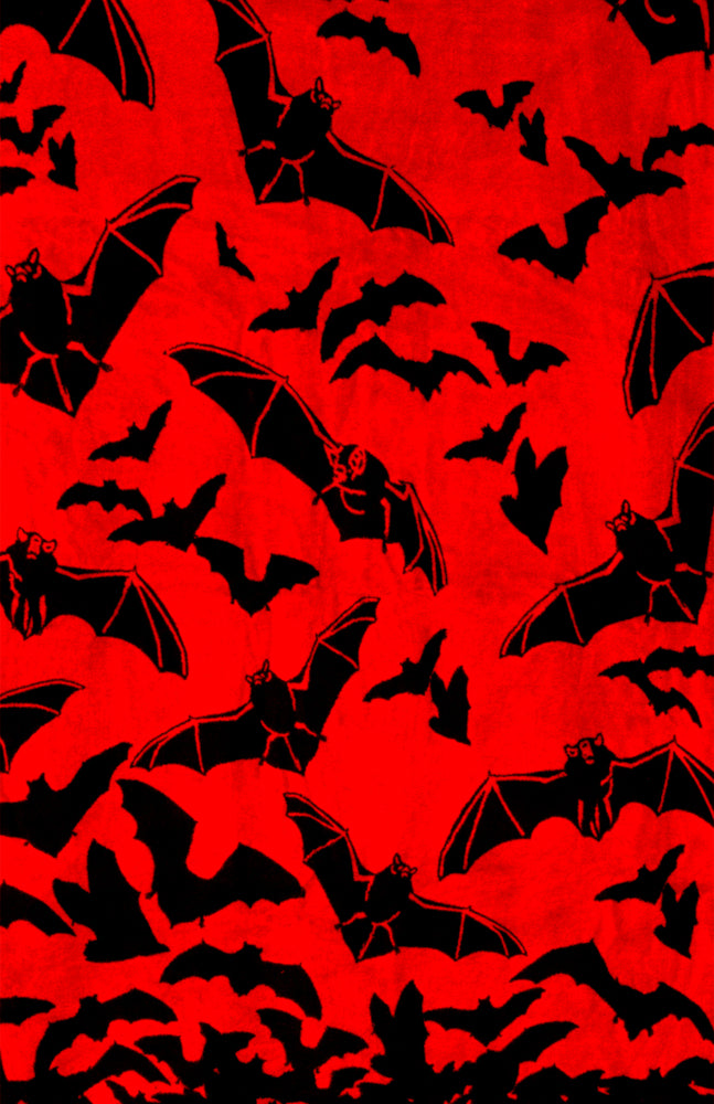 SOURPUSS BAT THROW BLANKET RED ----retired---- 03/10/15