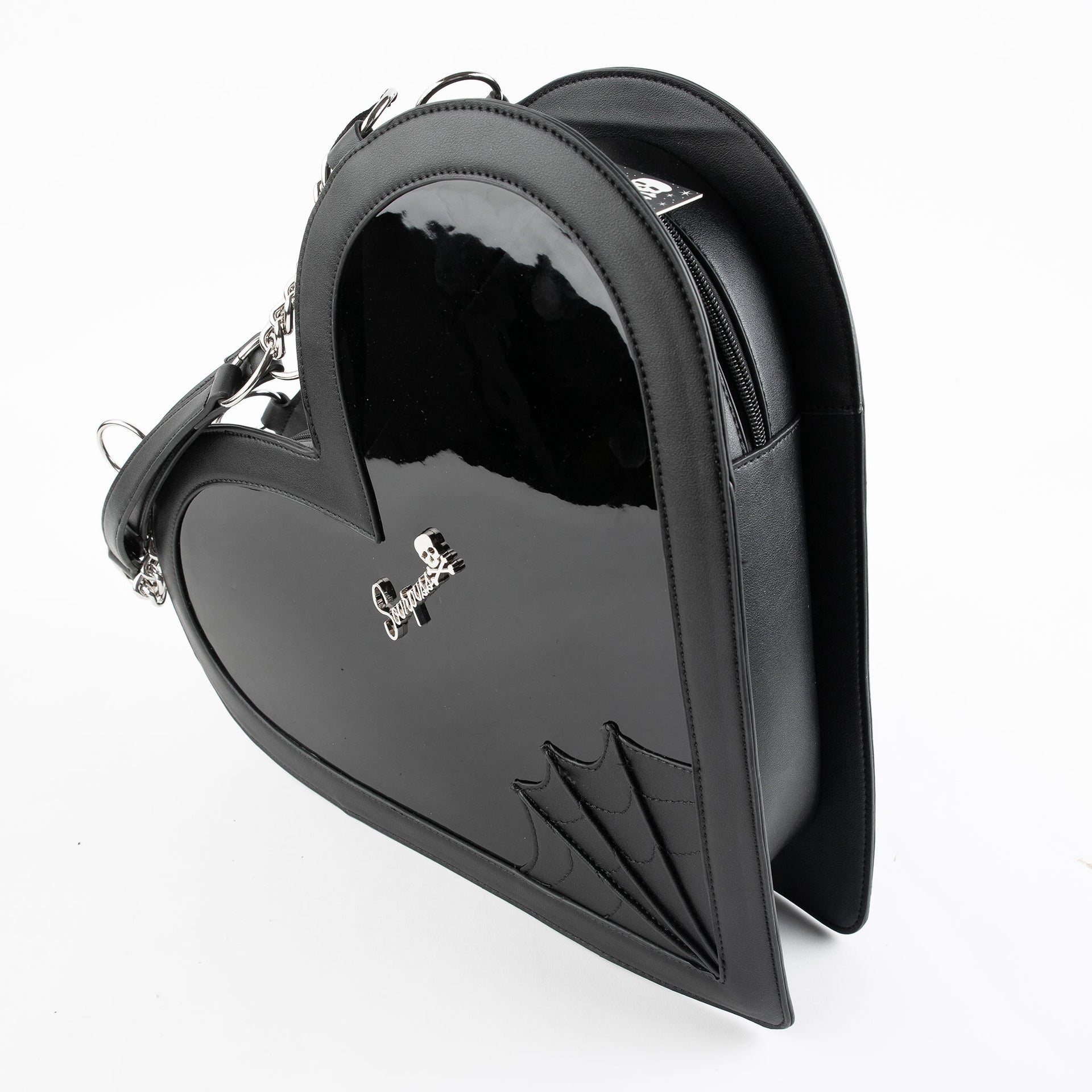Handle This Heart Glossy Faux Leather Purse – Adorabelles
