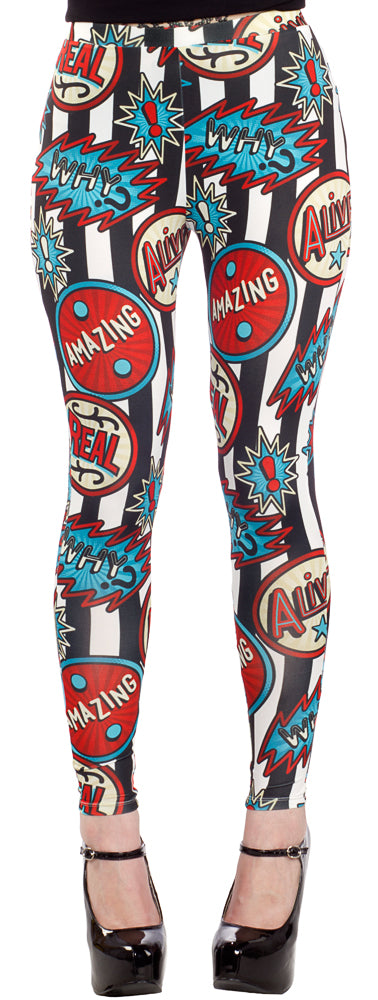 SOURPUSS WELCOME TO THE SIDESHOW LEGGINGS ----retire----
