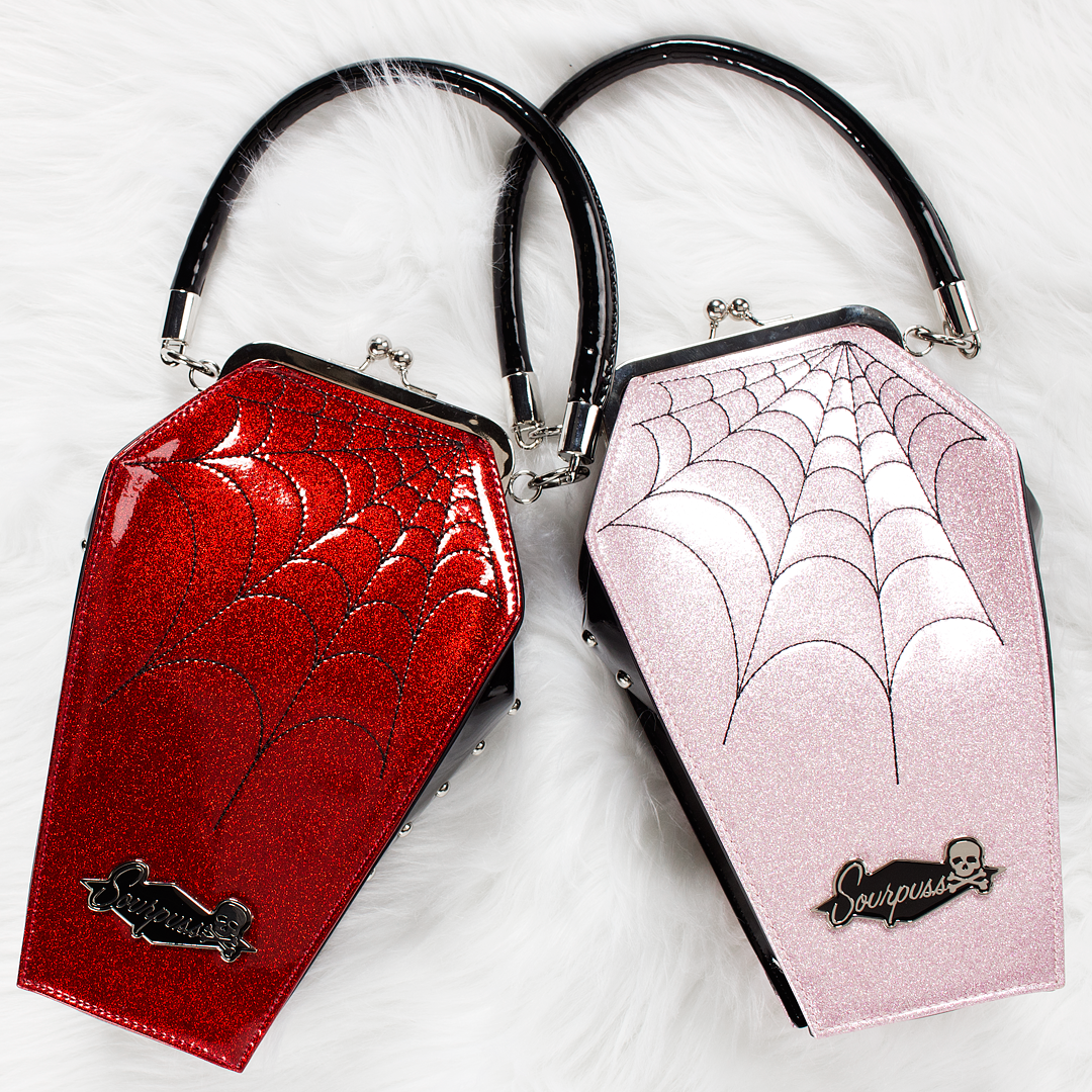 White Spiderweb Coffin Purse by Sourpuss Clothing – Red Zone Shop