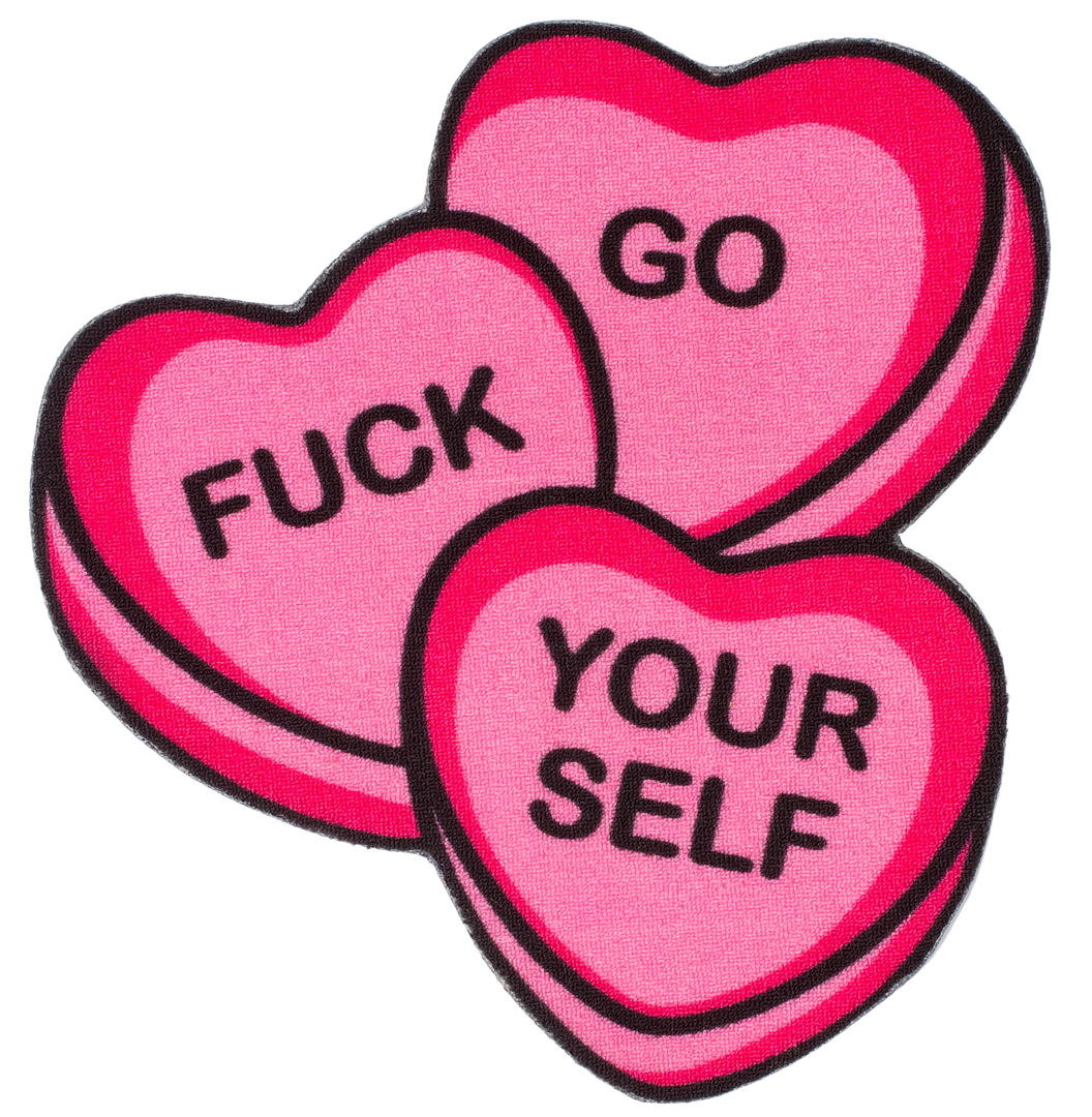 SOURPUSS CANDY HEARTS RUG ---- retired ---- 9/9/2019