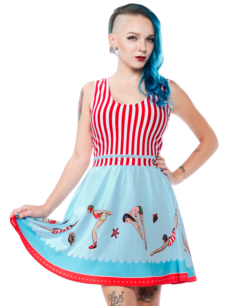SOURPUSS DAY AT THE SHORE DRESS ---- RETIRED 10/24/2019