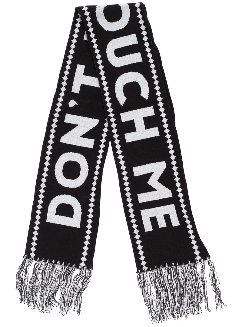 SOURPUSS DONT TOUCH ME SCARF KNIT BLACK ---- retired ---- 3/7/2019