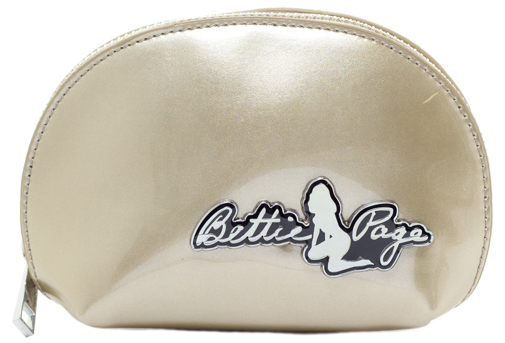 SOURPUSS BETTIE PAGE MAKEUP BAG GOLD ----retired----03/29/2018----The Sub