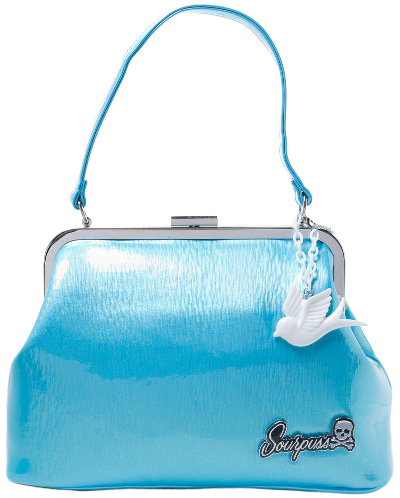 SOURPUSS BETSY PURSE SPARROW TURQUOISE ----retired----11/11/2015