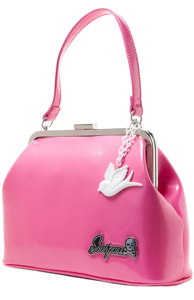 SOURPUSS BETSY PURSE SPARROW GUMBALL PINK ----retired----01/11/2017