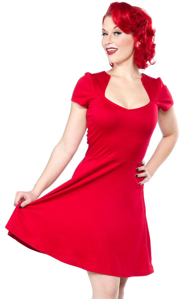 STEADY ALL ANGLES DRESS RED