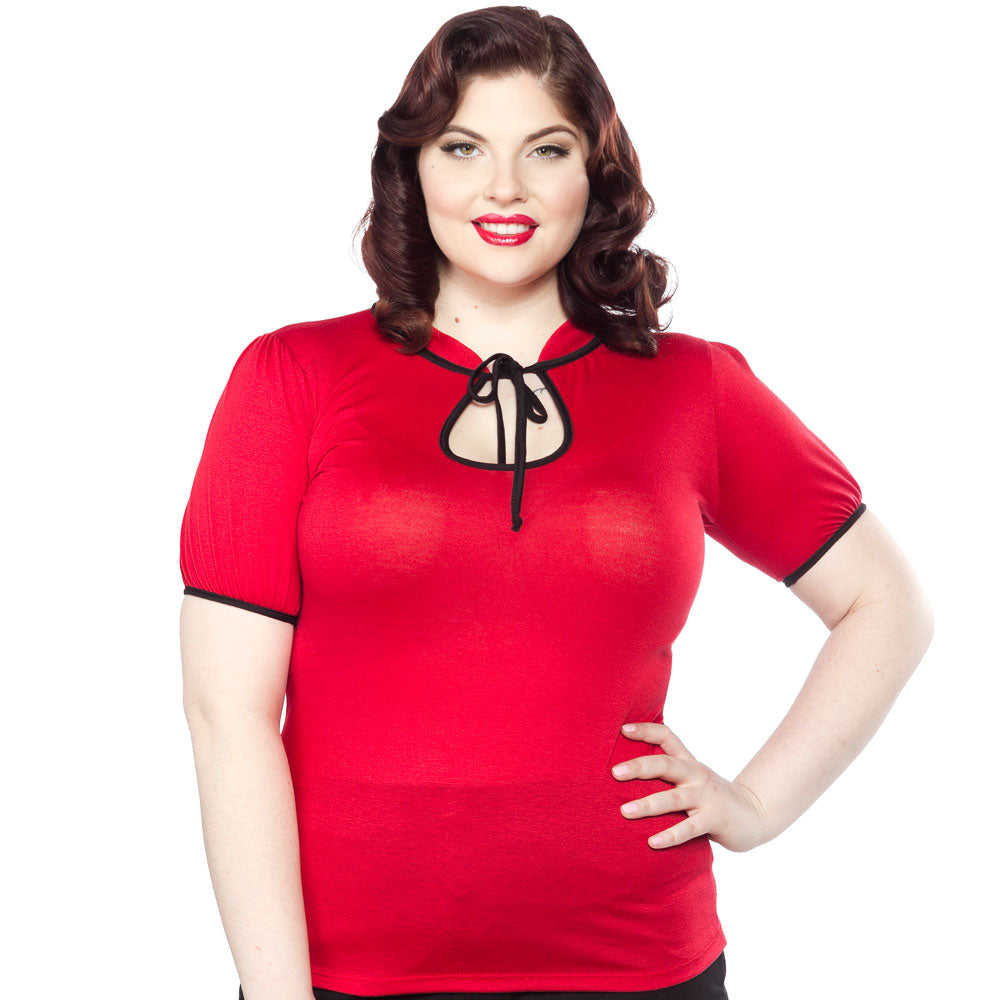 STEADY KEYHOLE TO MY HEART TOP RED