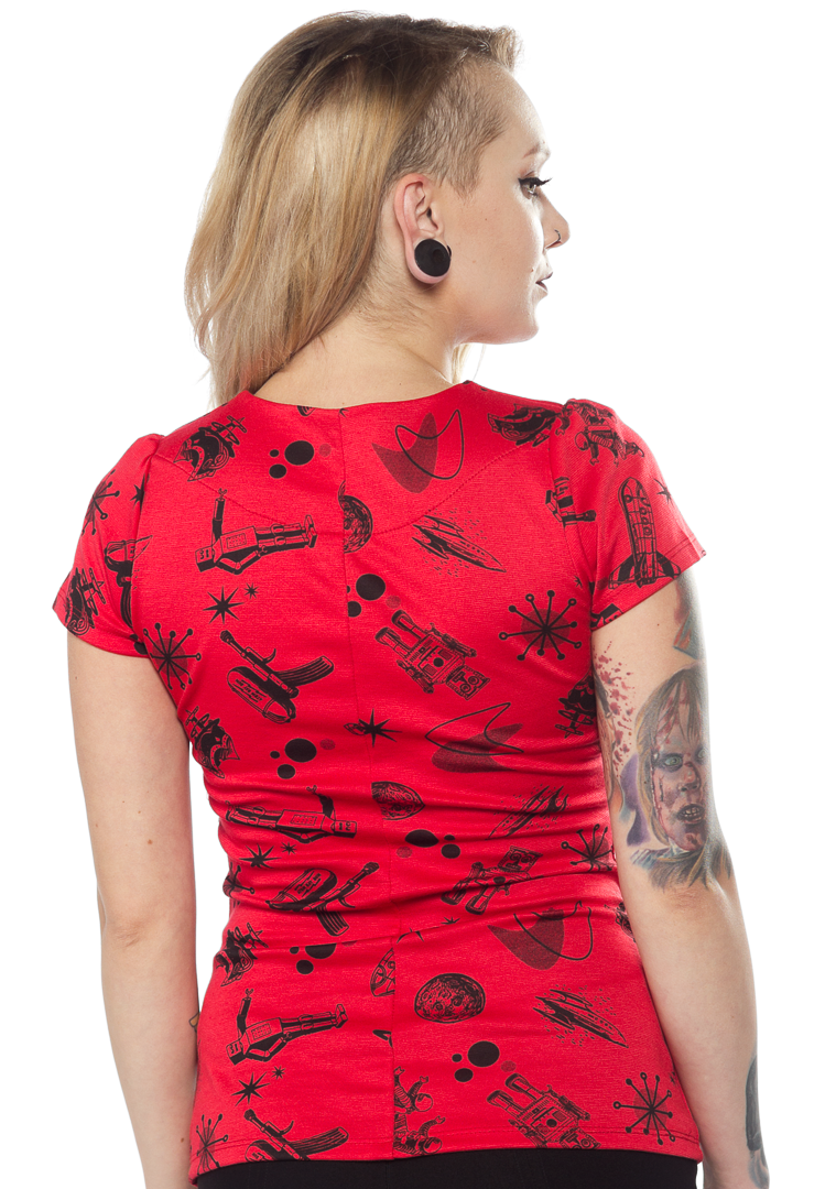 STEADY SOPHIA TOP SPACE ROBOT RED