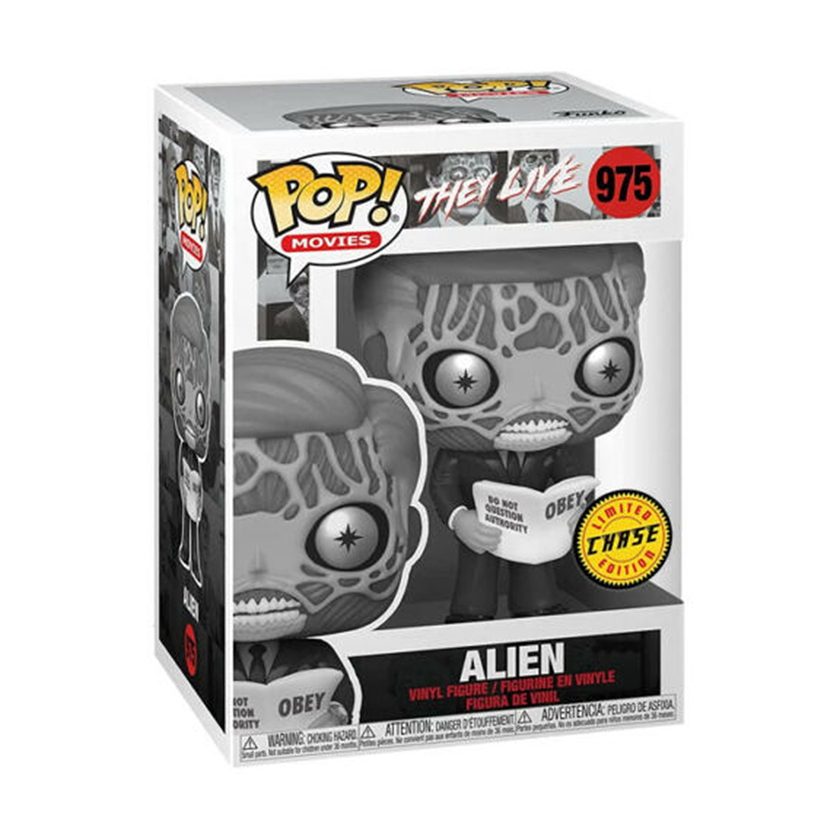 POP! MOVIES: THEY LIVE ALIENS FIGURE B&W CHASE
