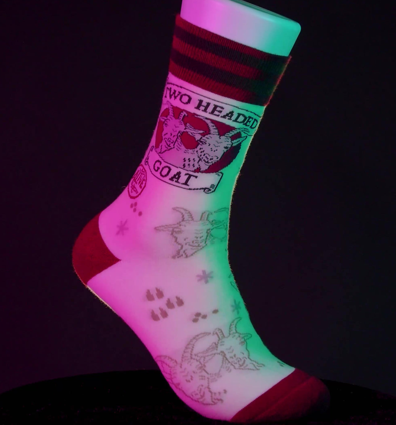 FOOTCLOTHES TWO HEADED GOAT CREW SOCKS