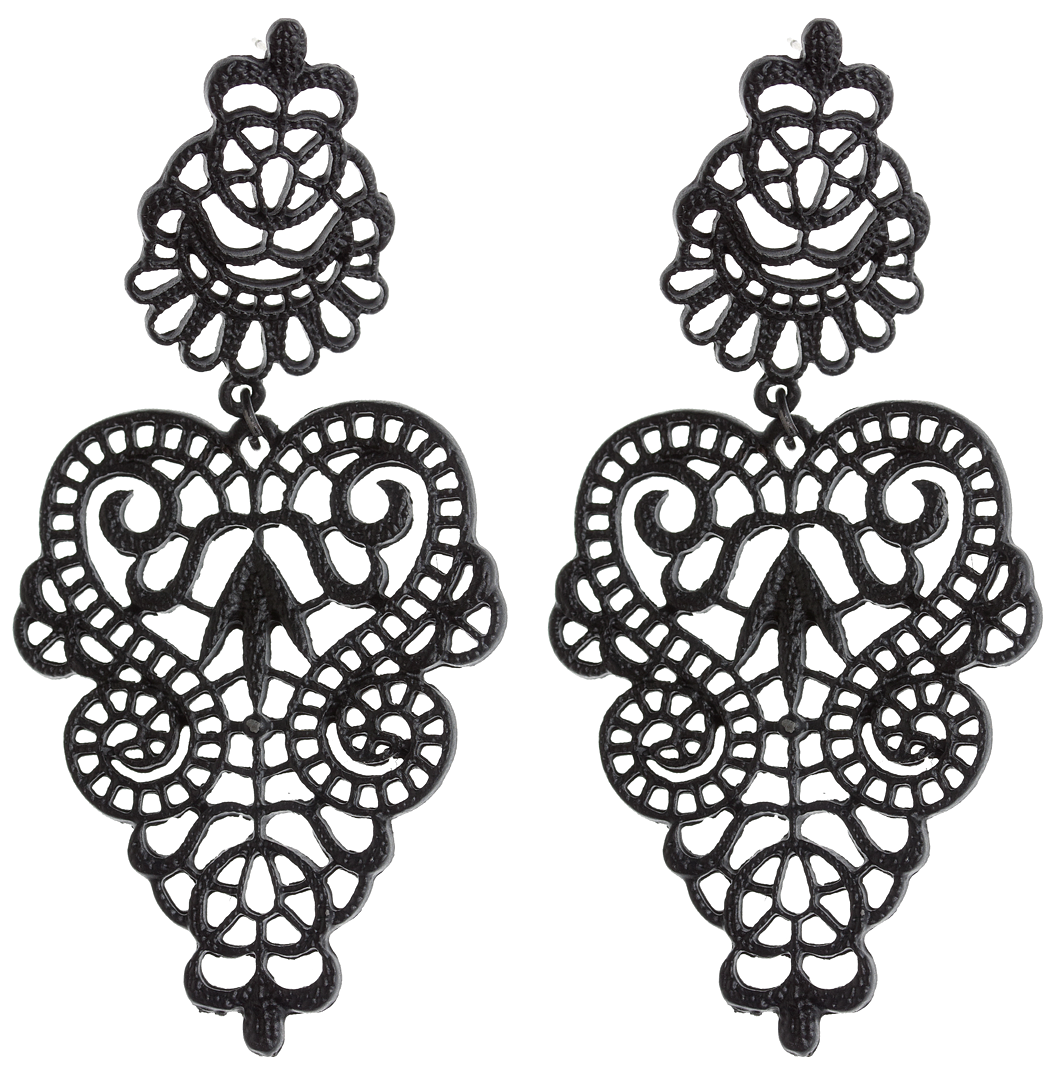 WILDCAT GOTHIC LACE EARRINGS